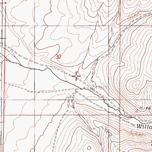 Topographic Map of White Rock Canyon, NV