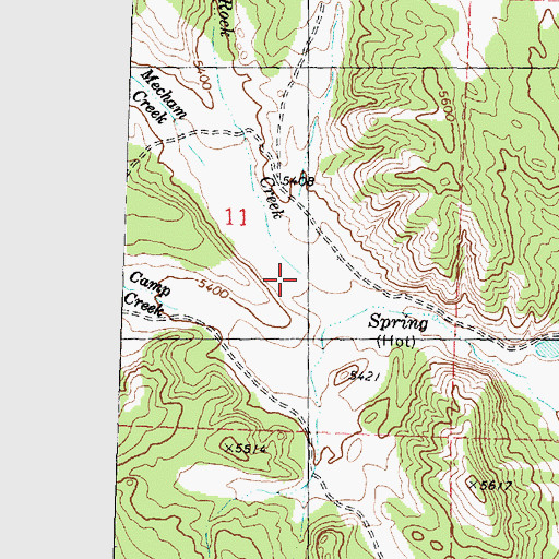 Topographic Map of White Rock Creek, NV