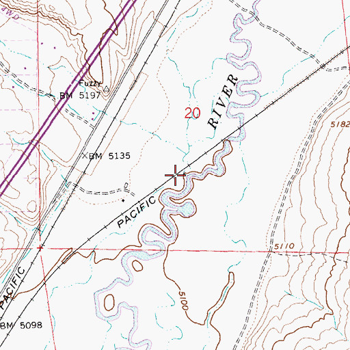 Topographic Map of White Rock Creek, NV