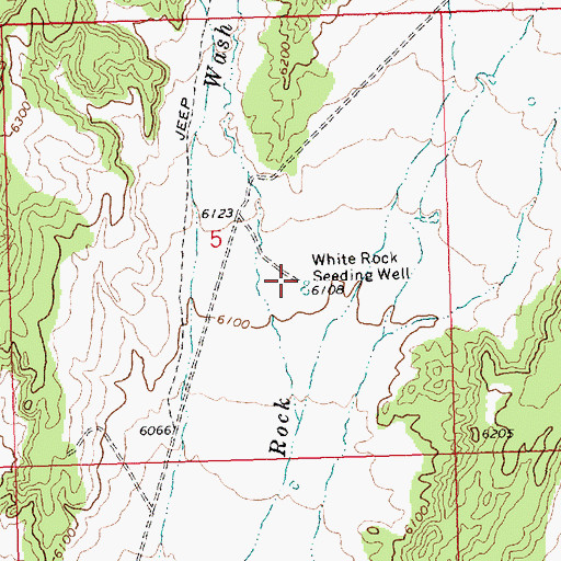 Topographic Map of White Rock Seeding Well, NV