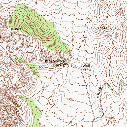 Topographic Map of White Rock Spring, NV