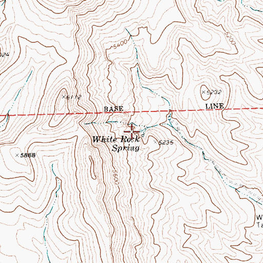 Topographic Map of White Rock Spring, NV