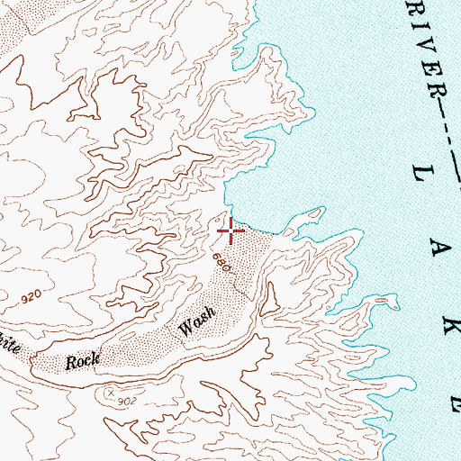 Topographic Map of White Rock Wash, NV