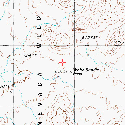 Topographic Map of White Saddle Pass, NV