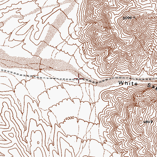 Topographic Map of White Sage Gap, NV