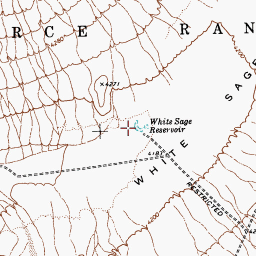 Topographic Map of White Sage Reservoir, NV