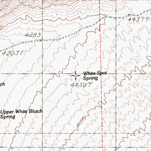 Topographic Map of White Spot Spring, NV