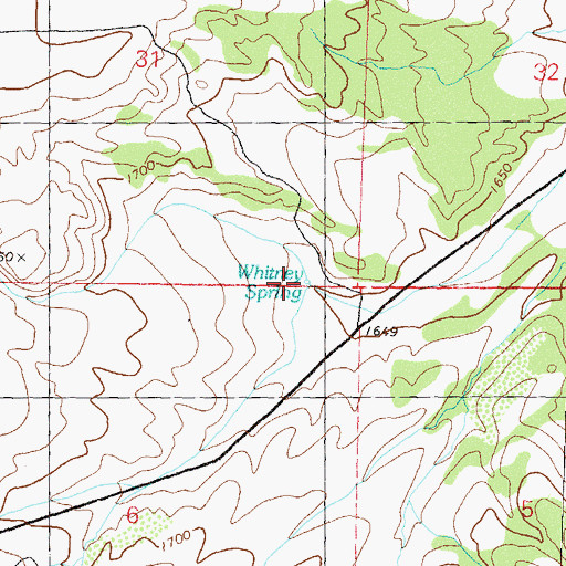 Topographic Map of Whitney Spring, NV