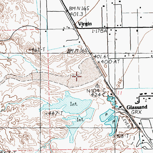 Topographic Map of Wieber Wash, NV