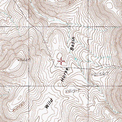 Topographic Map of Wild Horse Basin, NV