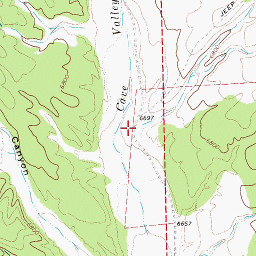 Topographic Map of Wildcat Canyon, NV