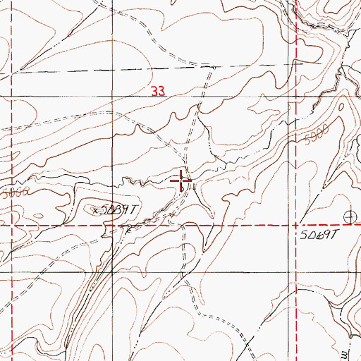 Topographic Map of Wildcat Creek, NV