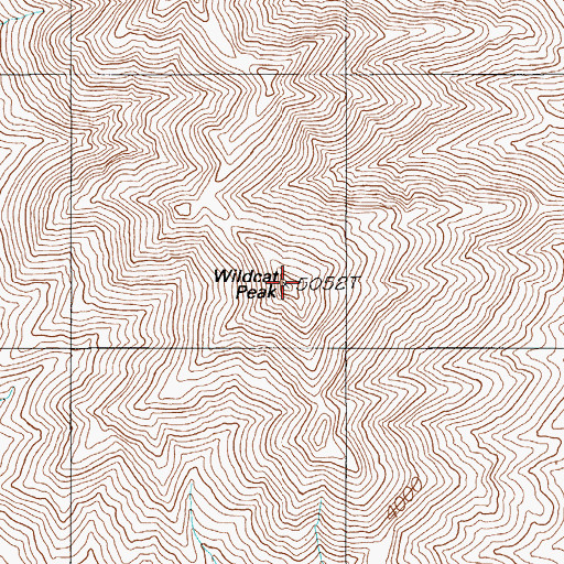 Topographic Map of Wildcat Peak, NV
