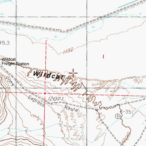 Topographic Map of Wildcat Scarp, NV
