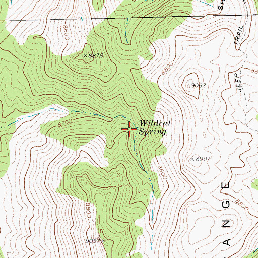 Topographic Map of Wildcat Spring, NV