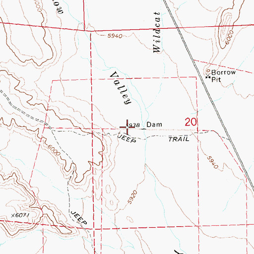 Topographic Map of Wildcat Wash, NV