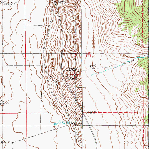 Topographic Map of Willow Canyon, NV