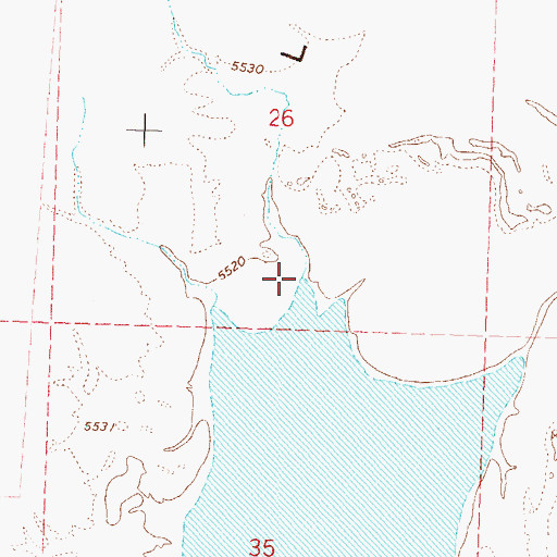 Topographic Map of Willow Creek, NV