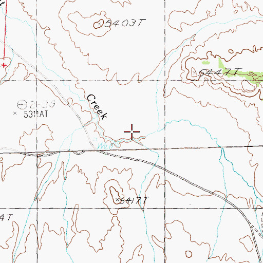 Topographic Map of Willow Creek, NV