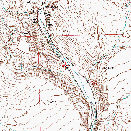 Topographic Map of Willow Creek, NV