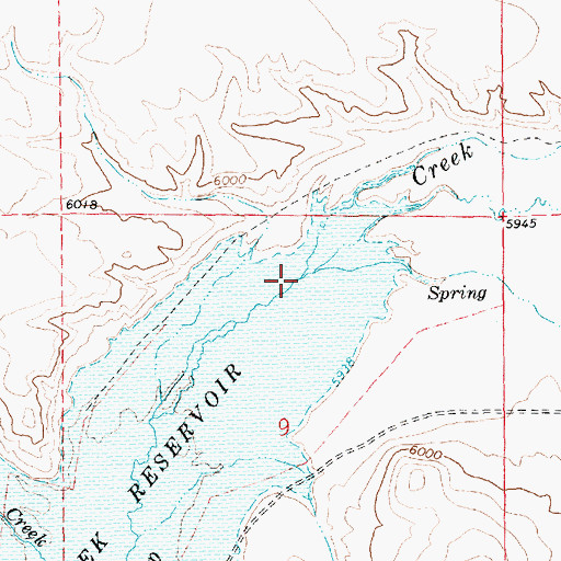 Topographic Map of Willow Creek, NV