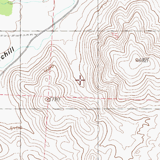 Topographic Map of Willow Spring, NV