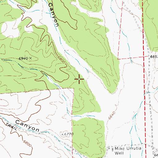 Topographic Map of Willow Spring Canyon, NV