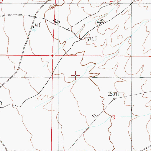Topographic Map of Willow Springs Canyon, NV
