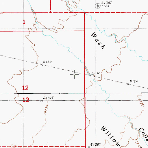 Topographic Map of Willow Wash, NV