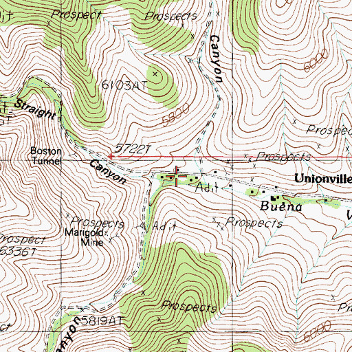 Topographic Map of Wilson Canyon, NV