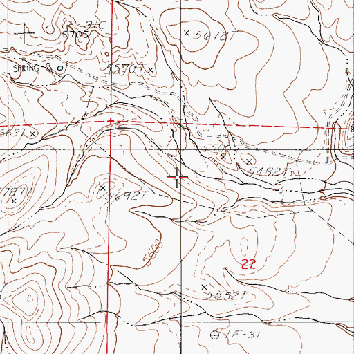 Topographic Map of Wilson Canyon, NV