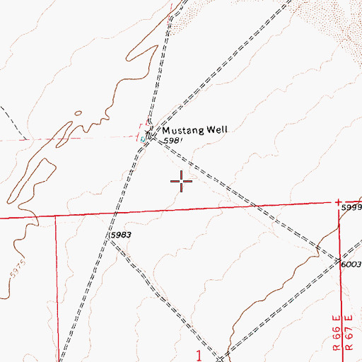 Topographic Map of Wilson Creek, NV