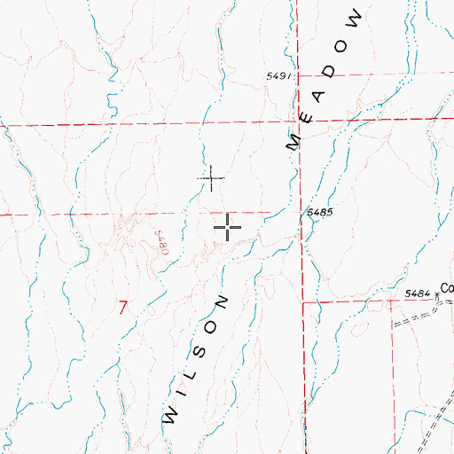 Topographic Map of Wilson Meadows, NV