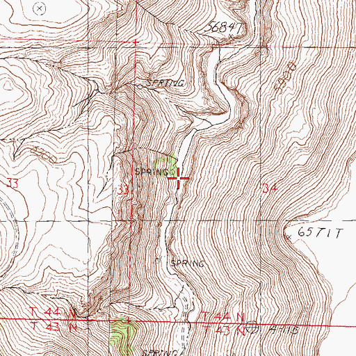 Topographic Map of Wilson Ranch, NV