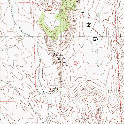 Topographic Map of Wilson Tank, NV