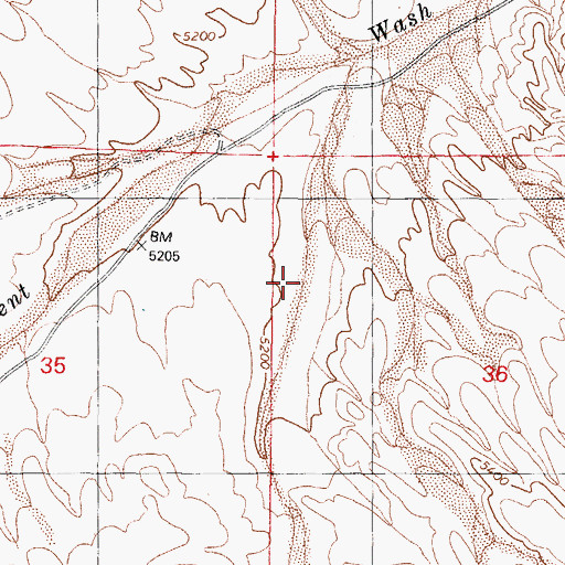 Topographic Map of Win Wan Valley, NV