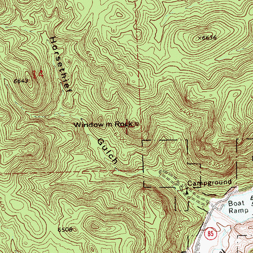 Topographic Map of Window in Rock, NV