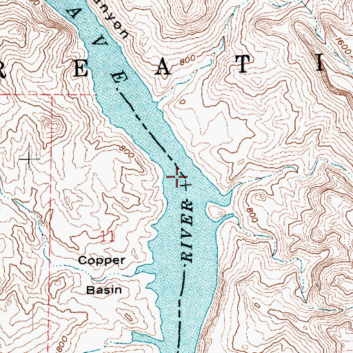Topographic Map of Windy Canyon, NV