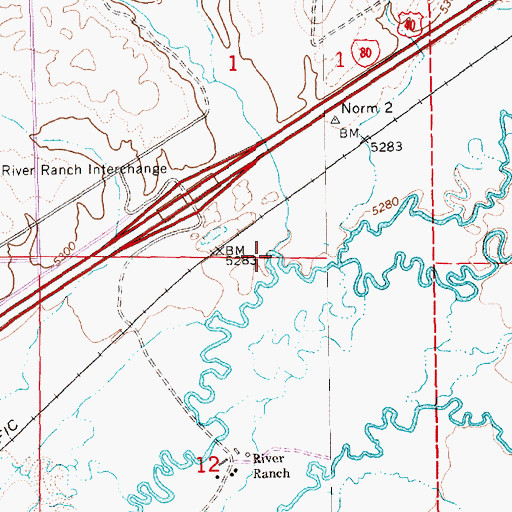 Topographic Map of Winter Creek, NV