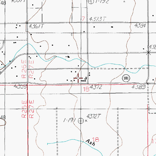 Topographic Map of Ash Creek Elementary School, AZ