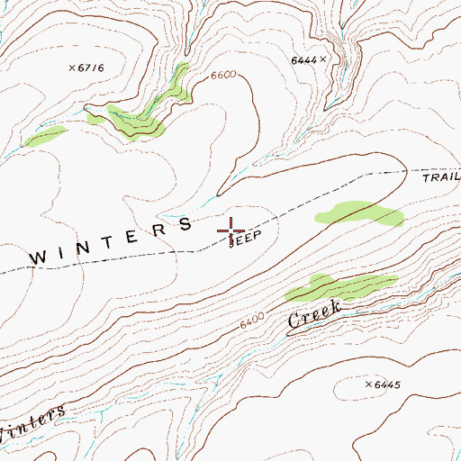 Topographic Map of Winters Ridge, NV
