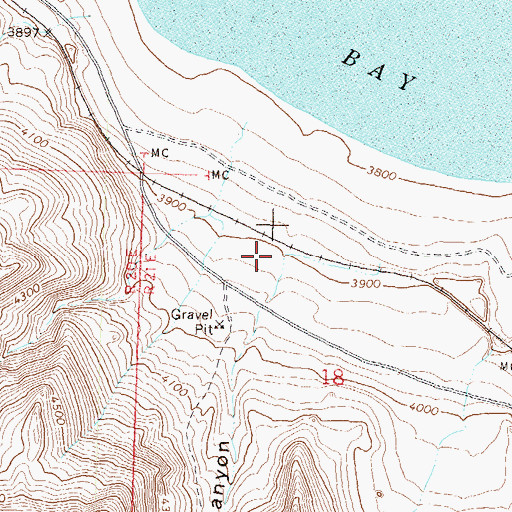 Topographic Map of Wood Canyon, NV