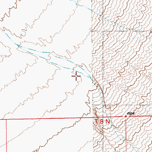 Topographic Map of Wood Canyon, NV