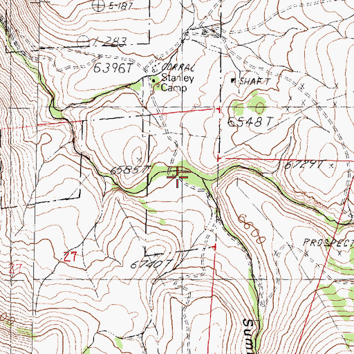 Topographic Map of Wood Canyon, NV