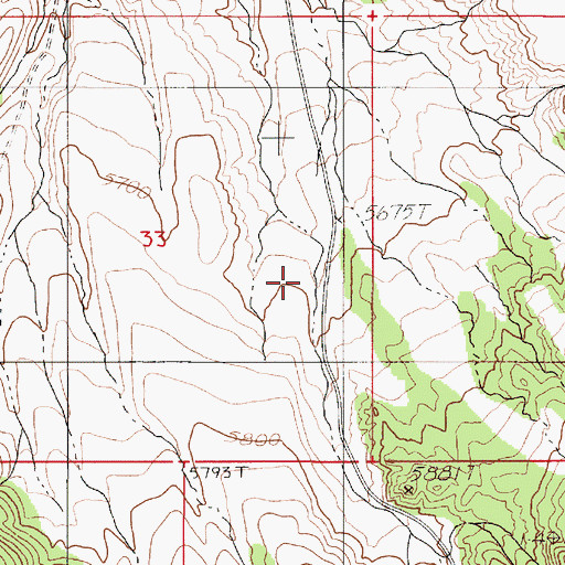 Topographic Map of Wood Spring Canyon, NV