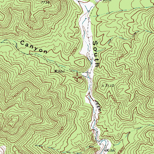 Topographic Map of Wood Tick Canyon, NV