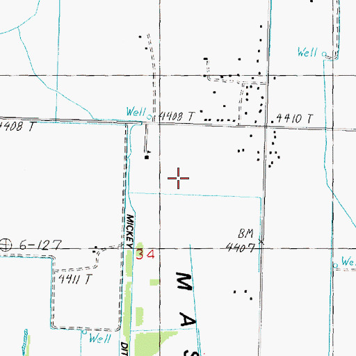Topographic Map of Woods Ditch, NV