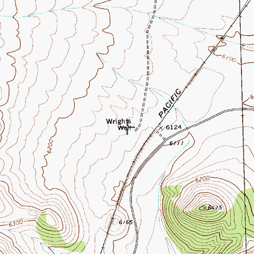 Topographic Map of Wrights Well, NV