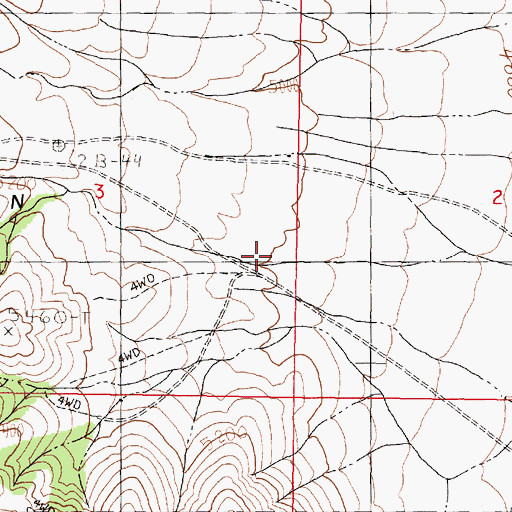 Topographic Map of Yellowstone Canyon, NV