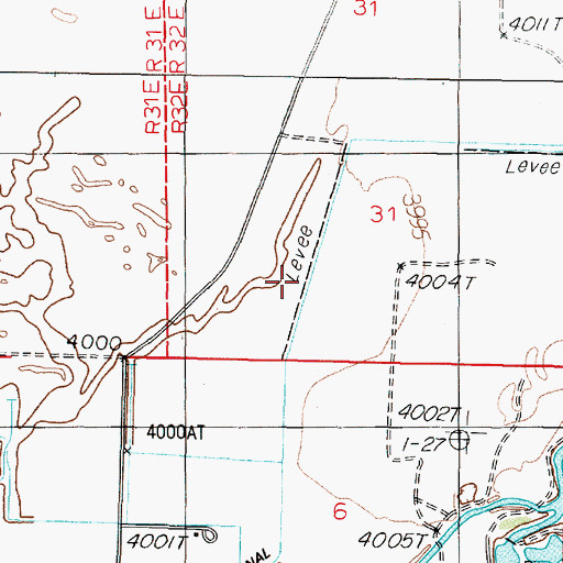 Topographic Map of Young Canal, NV
